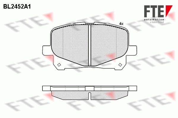 FTE Piduriklotsi komplekt,ketaspidur 9011050