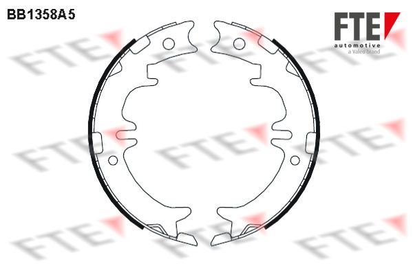 FTE Комплект тормозных колодок, стояночная тормозная с 9100106