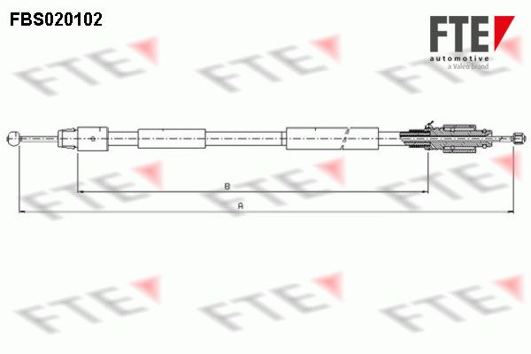 FTE Тросик, cтояночный тормоз 9250006