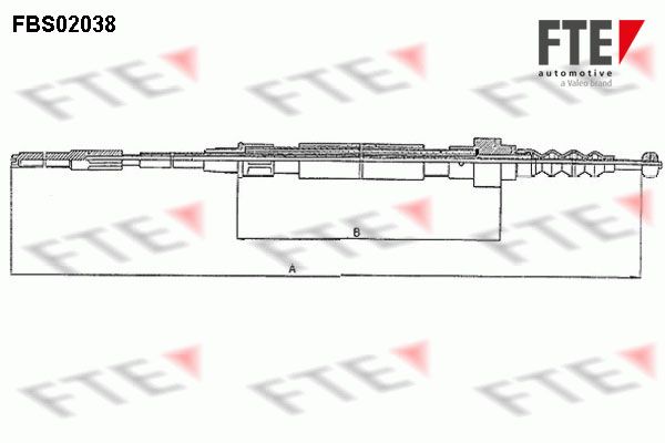 FTE Тросик, cтояночный тормоз 9250045