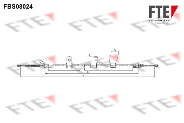 FTE Тросик, cтояночный тормоз 9250230