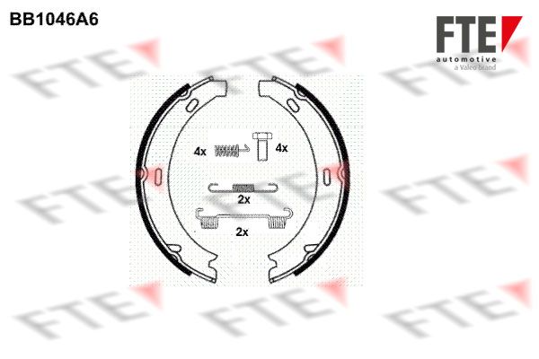 FTE Комплект тормозных колодок, стояночная тормозная с BB1046A6