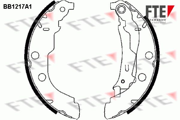FTE Комплект тормозных колодок BB1217A1