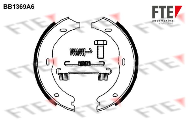 FTE Комплект тормозных колодок, стояночная тормозная с BB1369A6