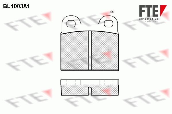 FTE Комплект тормозных колодок, дисковый тормоз BL1003A1