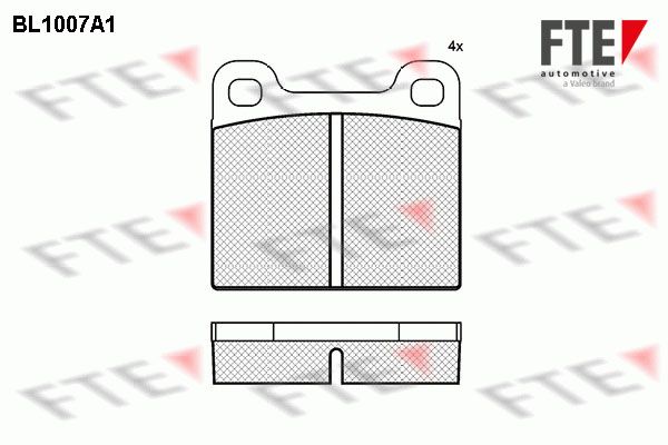 FTE Комплект тормозных колодок, дисковый тормоз BL1007A1