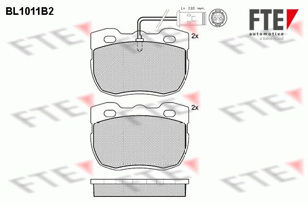 FTE Комплект тормозных колодок, дисковый тормоз BL1011B2