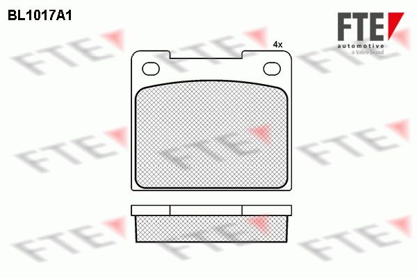 FTE Комплект тормозных колодок, дисковый тормоз BL1017A1