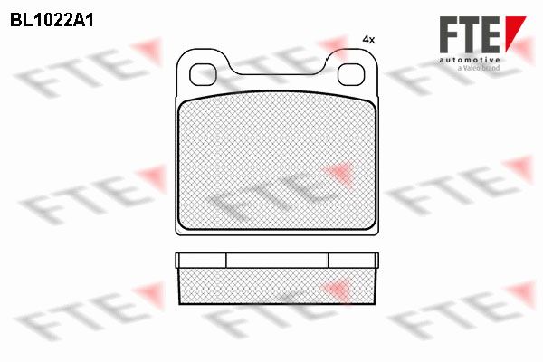 FTE Комплект тормозных колодок, дисковый тормоз BL1022A1