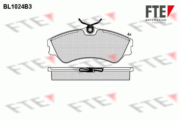 FTE Комплект тормозных колодок, дисковый тормоз BL1024B3
