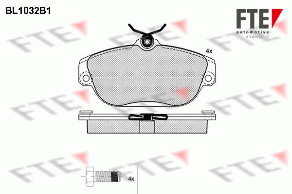 FTE Комплект тормозных колодок, дисковый тормоз BL1032B1