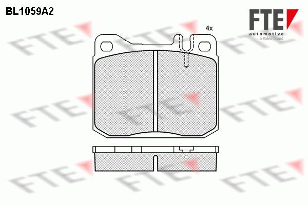 FTE Комплект тормозных колодок, дисковый тормоз BL1059A2