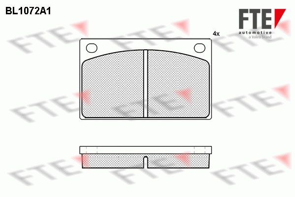 FTE Комплект тормозных колодок, дисковый тормоз BL1072A1