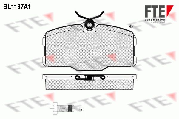FTE Комплект тормозных колодок, дисковый тормоз BL1137A1