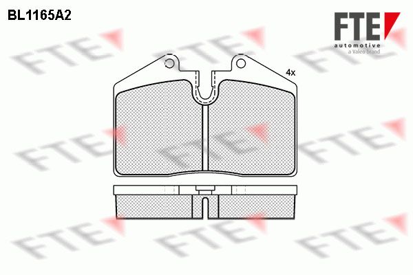 FTE Комплект тормозных колодок, дисковый тормоз BL1165A2