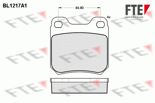 FTE Комплект тормозных колодок, дисковый тормоз BL1217A1
