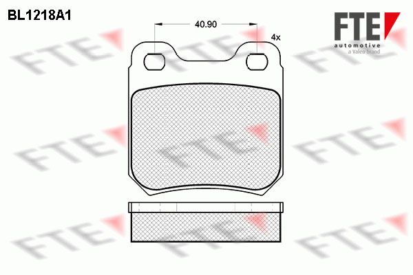 FTE Комплект тормозных колодок, дисковый тормоз BL1218A1
