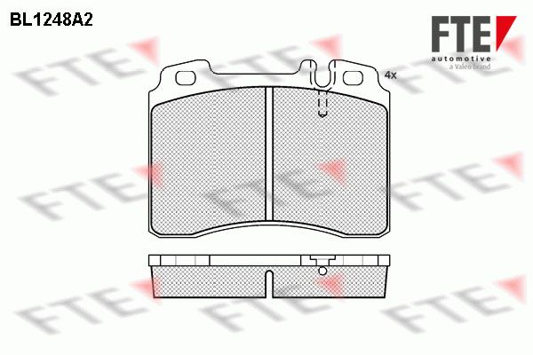 FTE Комплект тормозных колодок, дисковый тормоз BL1248A2