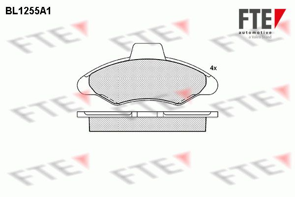 FTE Комплект тормозных колодок, дисковый тормоз BL1255A1