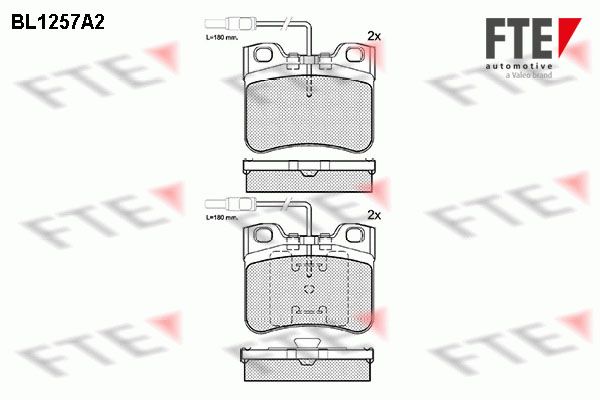 FTE Комплект тормозных колодок, дисковый тормоз BL1257A2