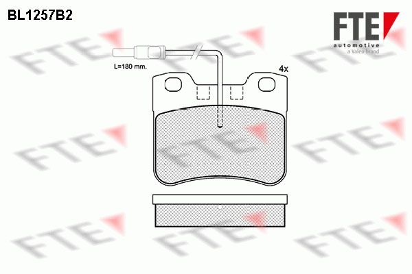 FTE Комплект тормозных колодок, дисковый тормоз BL1257B2
