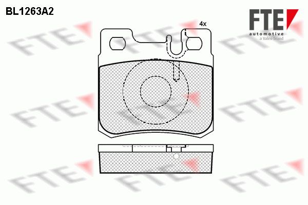 FTE Комплект тормозных колодок, дисковый тормоз BL1263A2