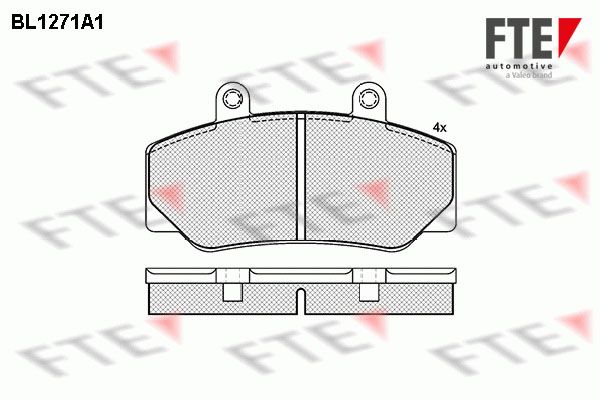 FTE Комплект тормозных колодок, дисковый тормоз BL1271A1