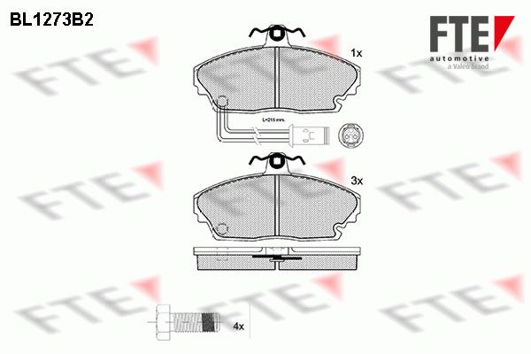 FTE Комплект тормозных колодок, дисковый тормоз BL1273B2