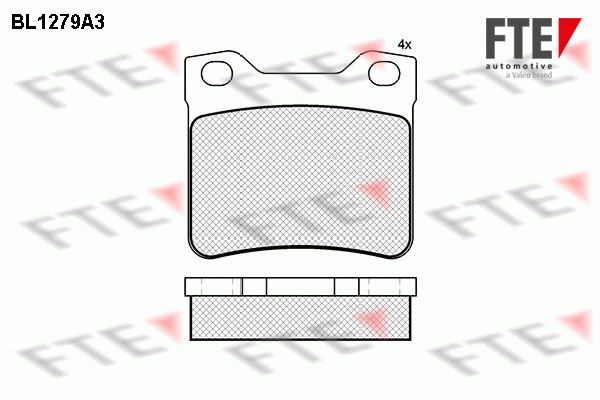 FTE Piduriklotsi komplekt,ketaspidur BL1279A3