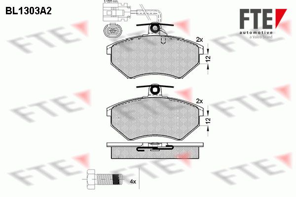 FTE Комплект тормозных колодок, дисковый тормоз BL1303A2