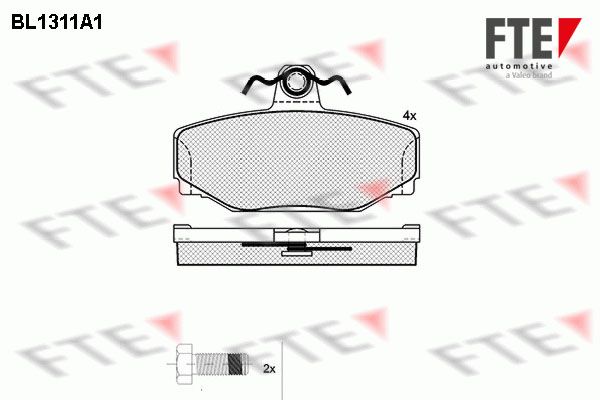 FTE Комплект тормозных колодок, дисковый тормоз BL1311A1