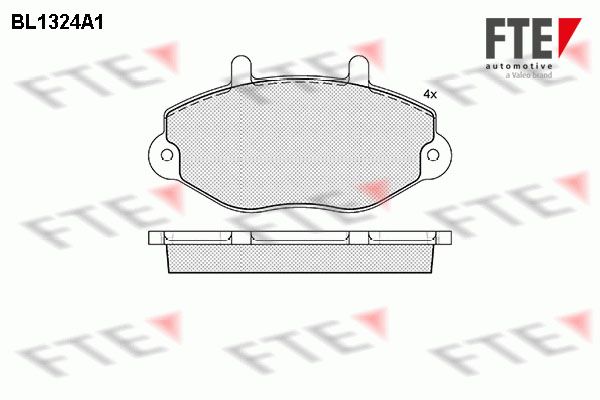 FTE Комплект тормозных колодок, дисковый тормоз BL1324A1
