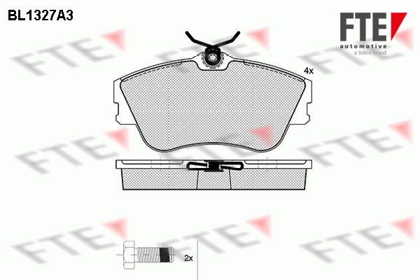 FTE Piduriklotsi komplekt,ketaspidur BL1327A3