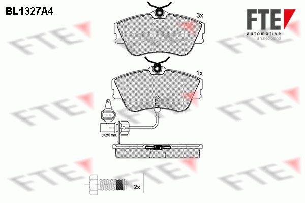 FTE Piduriklotsi komplekt,ketaspidur BL1327A4