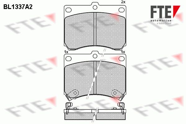 FTE Комплект тормозных колодок, дисковый тормоз BL1337A2