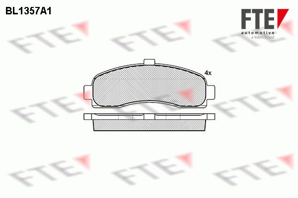 FTE Комплект тормозных колодок, дисковый тормоз BL1357A1