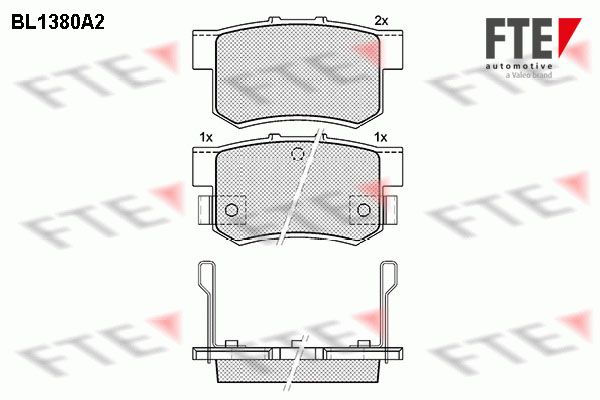 FTE Комплект тормозных колодок, дисковый тормоз BL1380A2