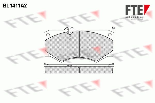 FTE Комплект тормозных колодок, дисковый тормоз BL1411A2