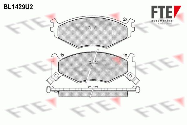 FTE Комплект тормозных колодок, дисковый тормоз BL1429U2