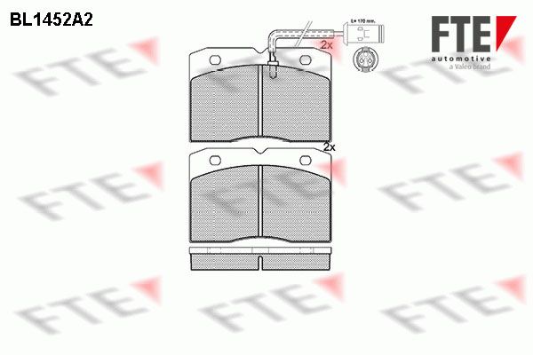 FTE Комплект тормозных колодок, дисковый тормоз BL1452A2