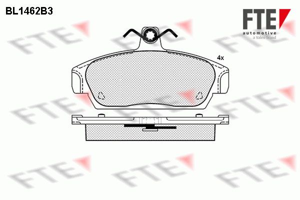 FTE Комплект тормозных колодок, дисковый тормоз BL1462B3