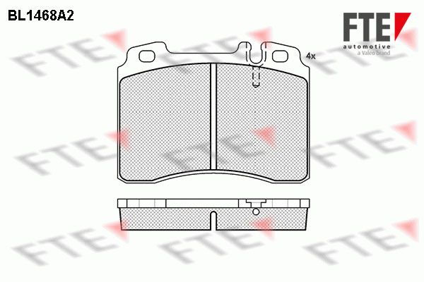 FTE Комплект тормозных колодок, дисковый тормоз BL1468A2