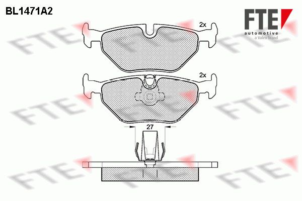 FTE Комплект тормозных колодок, дисковый тормоз BL1471A2