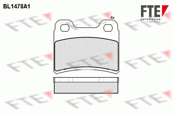 FTE Комплект тормозных колодок, дисковый тормоз BL1478A1