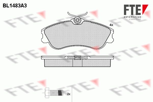 FTE Комплект тормозных колодок, дисковый тормоз BL1483A3
