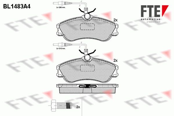 FTE Piduriklotsi komplekt,ketaspidur BL1483A4