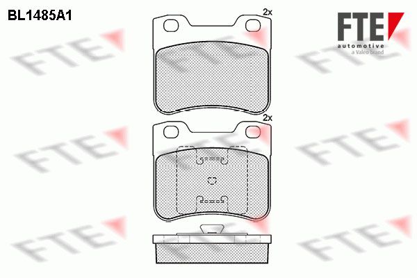 FTE Комплект тормозных колодок, дисковый тормоз BL1485A1