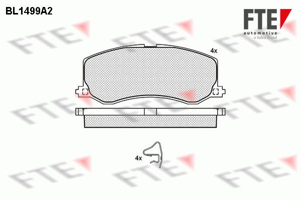 FTE Piduriklotsi komplekt,ketaspidur BL1499A2