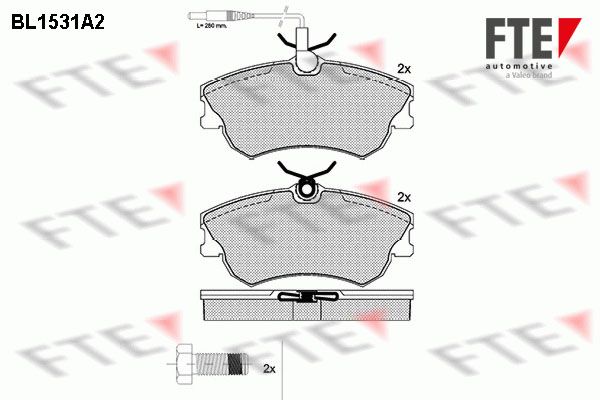 FTE Комплект тормозных колодок, дисковый тормоз BL1531A2
