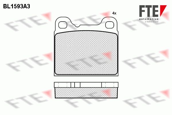 FTE Комплект тормозных колодок, дисковый тормоз BL1593A3